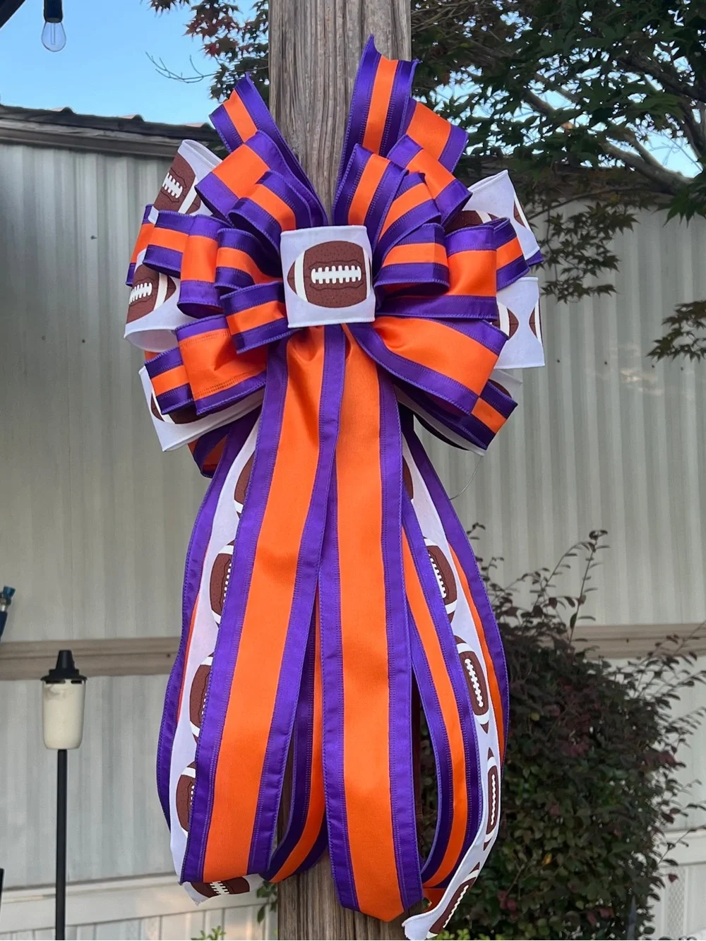 Handmade Clemson Decorative Bow
